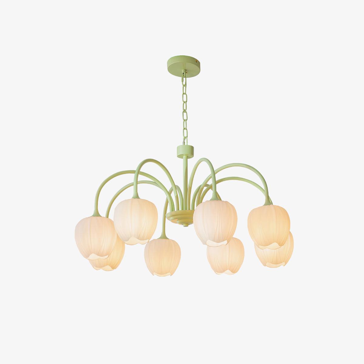 Tulip Elegante Matcha Kroonluchter – Luxe en Sfeervol Design-lamp-De Bazelaar