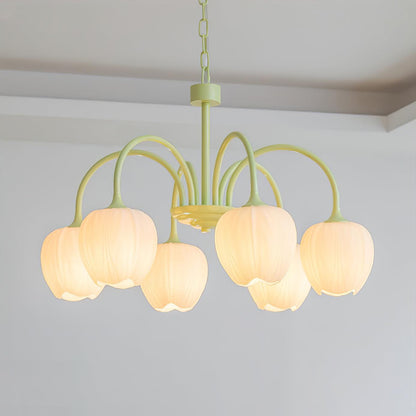 Tulip Elegante Matcha Kroonluchter – Luxe en Sfeervol Design-lamp-De Bazelaar