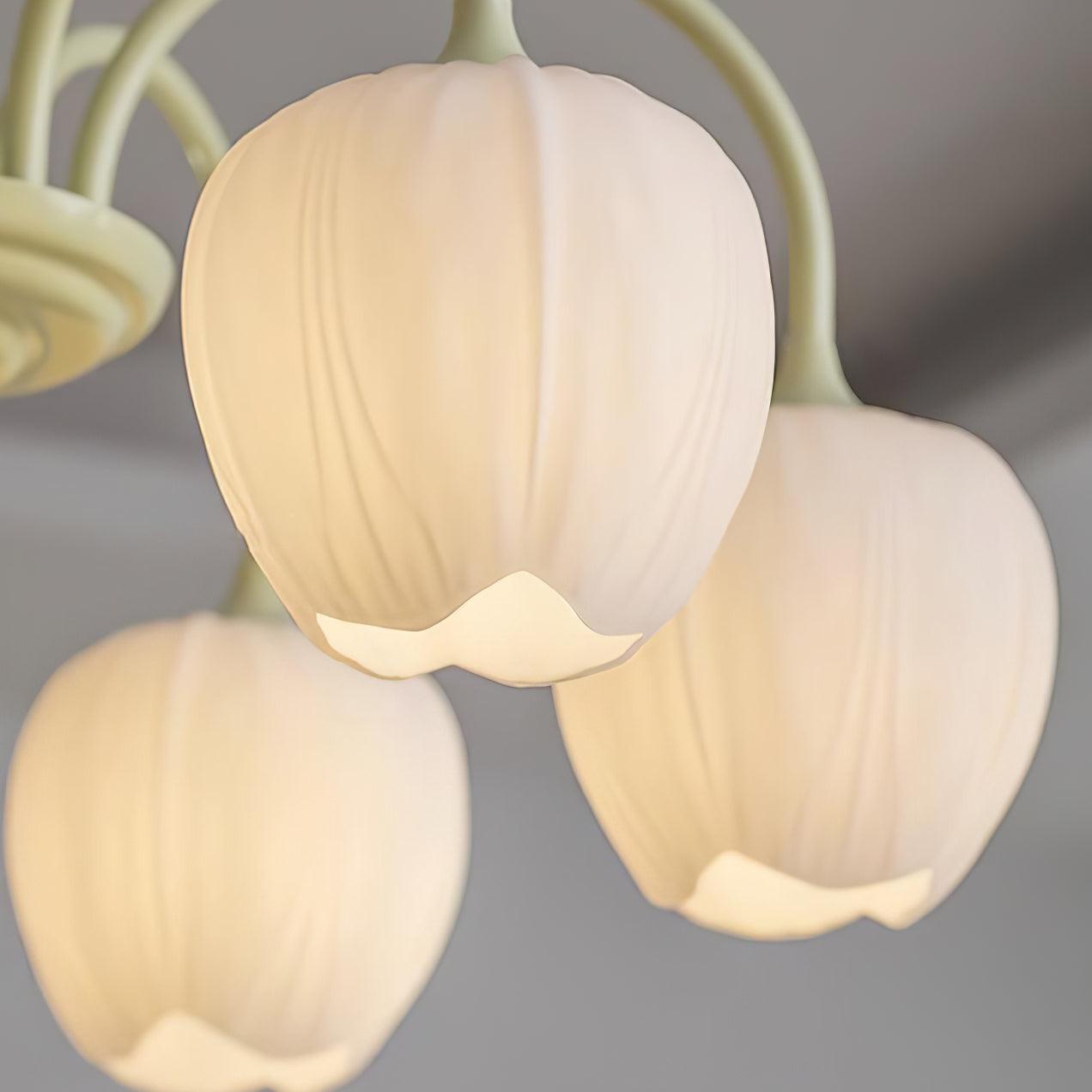 Tulip Elegante Matcha Kroonluchter – Luxe en Sfeervol Design-lamp-De Bazelaar