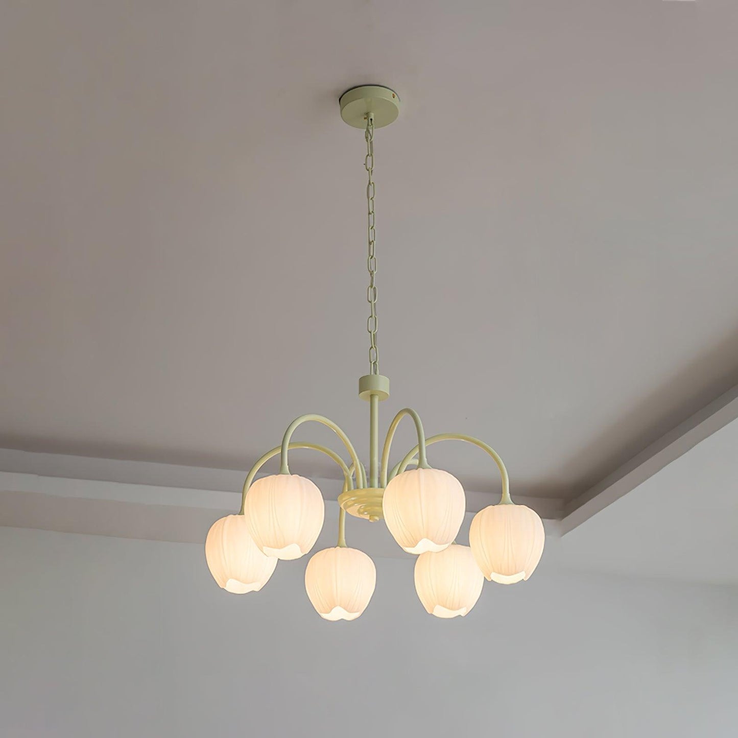 Tulip Elegante Matcha Kroonluchter – Luxe en Sfeervol Design-lamp-De Bazelaar
