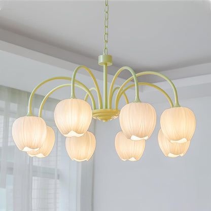 Tulip Elegante Matcha Kroonluchter – Luxe en Sfeervol Design-lamp-De Bazelaar
