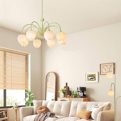 Tulip Elegante Matcha Kroonluchter – Luxe en Sfeervol Design-lamp-De Bazelaar