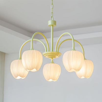 Tulip Elegante Matcha Kroonluchter – Luxe en Sfeervol Design-lamp-De Bazelaar
