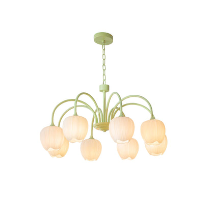 Tulip Elegante Matcha Kroonluchter – Luxe en Sfeervol Design-lamp-De Bazelaar