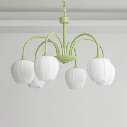 Tulip Elegante Matcha Kroonluchter – Luxe en Sfeervol Design-lamp-De Bazelaar