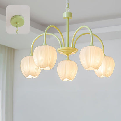 Tulip Elegante Matcha Kroonluchter – Luxe en Sfeervol Design-lamp-De Bazelaar