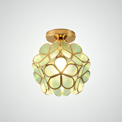 Elegante Plafondlamp met Bloemmotief-light decor-De Bazelaar
