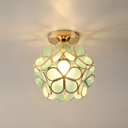 Elegante Plafondlamp met Bloemmotief-light decor-De Bazelaar