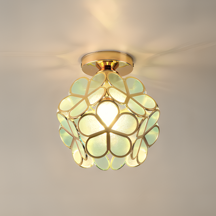 Elegante Plafondlamp met Bloemmotief-light decor-De Bazelaar