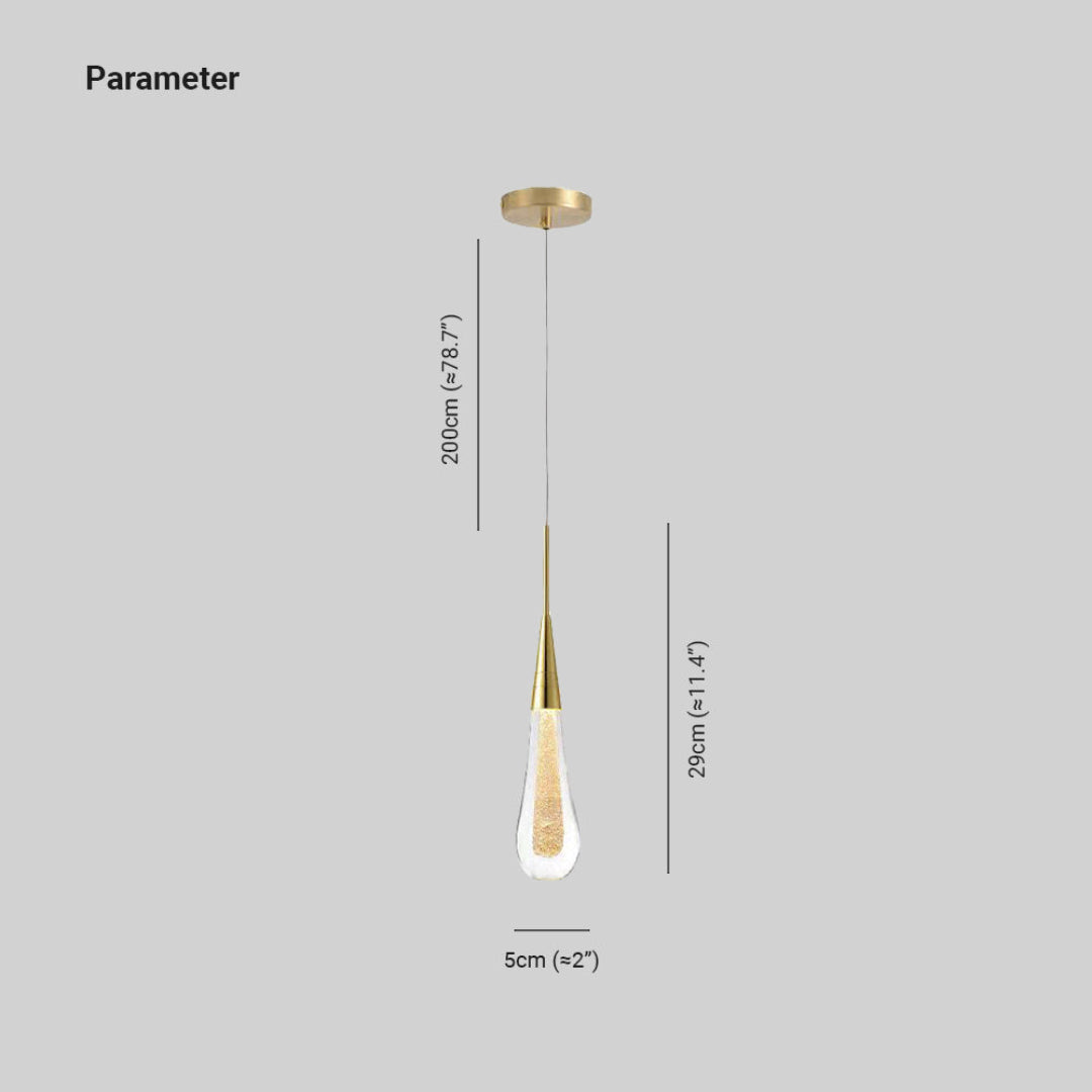Elegante Gold Hanglamp in Druppelvorm – Luxe voor Elke Ruimte