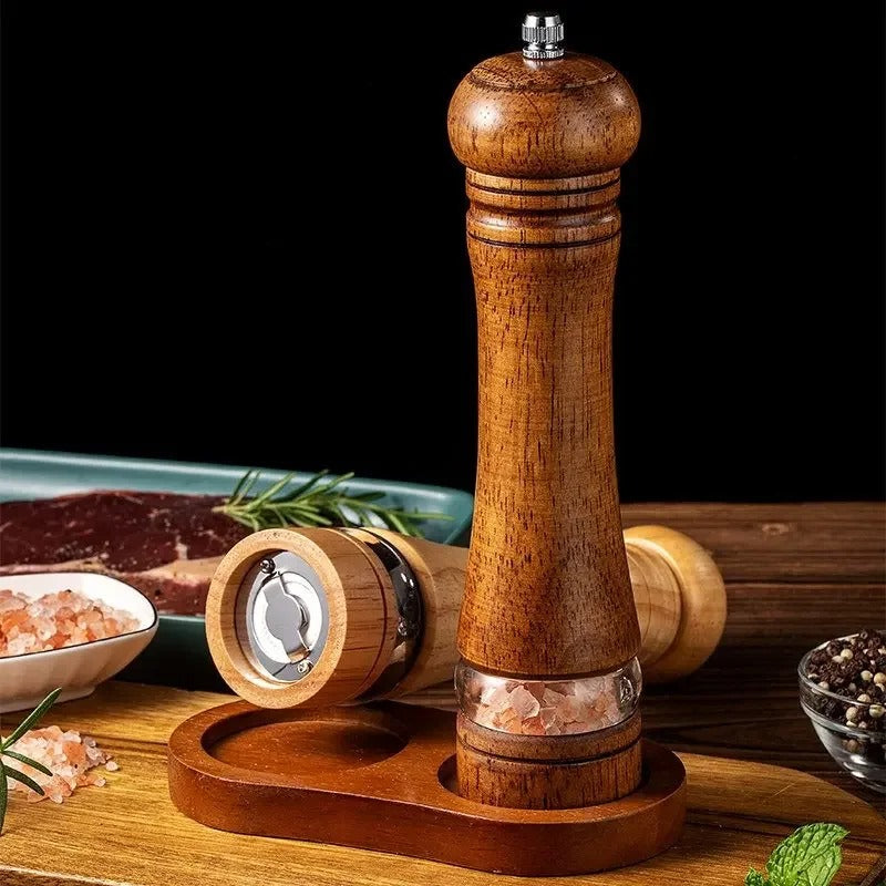 Houten Peper- en Zoutmolen - Stijlvol - Duurzaam - Perfecte Maalervaring-Kitchen Tools and Accessories-De Bazelaar