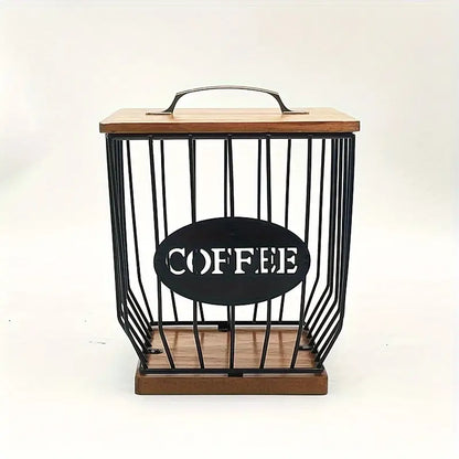 Houten Koffiecapsule Mand - Stijlvol - Ruimtebesparend - Duurzaam-Coffee & Tea-De Bazelaar