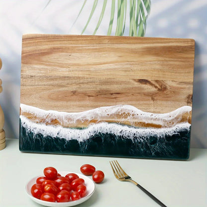 Acacia Houten Snijplank - Oceaan Ontwerp - Duurzaam en Stijlvol-Cutting & Serving Boards-De Bazelaar