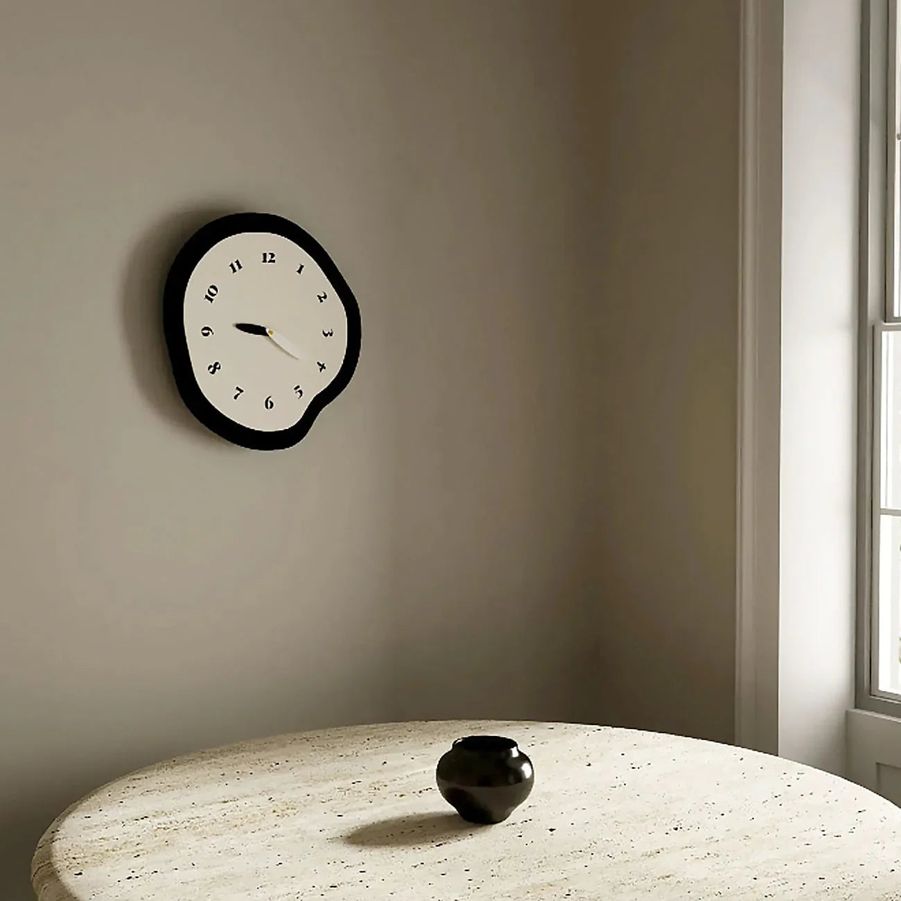 ArtTime - Abstracte Verwrongen Wandklok met Pendule - Uniek Design-Wall Clocks-De Bazelaar