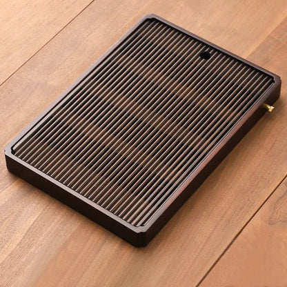 Bamboe Theetafel - Japanse Stijl met Waterafvoer - Elegant en Functioneel-Coffee & Tea-De Bazelaar