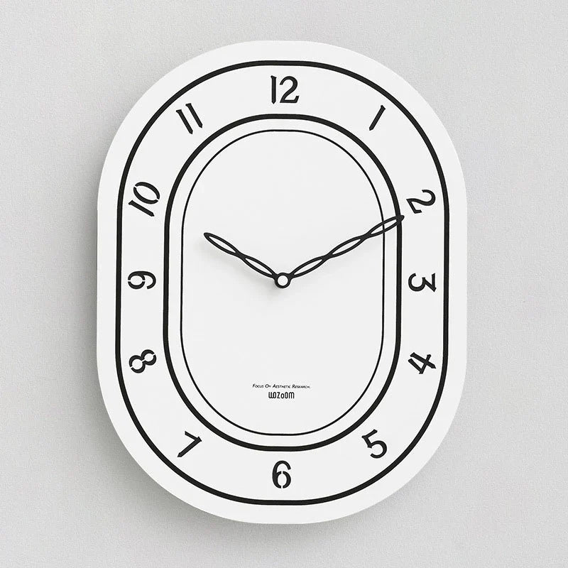 Zwarte & Witte Wandklok - Lasergegraveerd Romeins Ontwerp - Uniek en Stijlvol-Wall Clocks-De Bazelaar