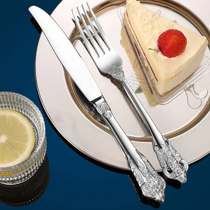Britse-Inspiratie Bestekset - Tijdloze Elegantie - Perfect voor Dagelijks Dineren-Cutlery Sets-De Bazelaar