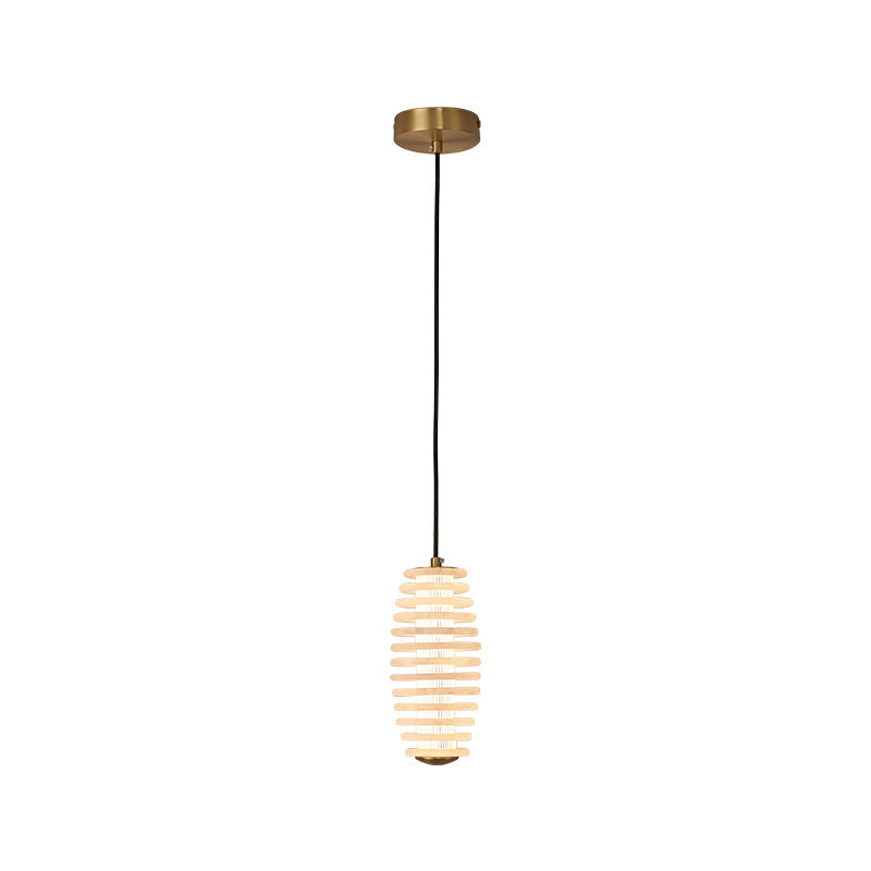 Scandinavische ronde LED hanglamp met koperen afwerking-light decor-De Bazelaar