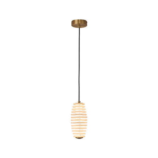 Scandinavische ronde LED hanglamp met koperen afwerking-light decor-De Bazelaar