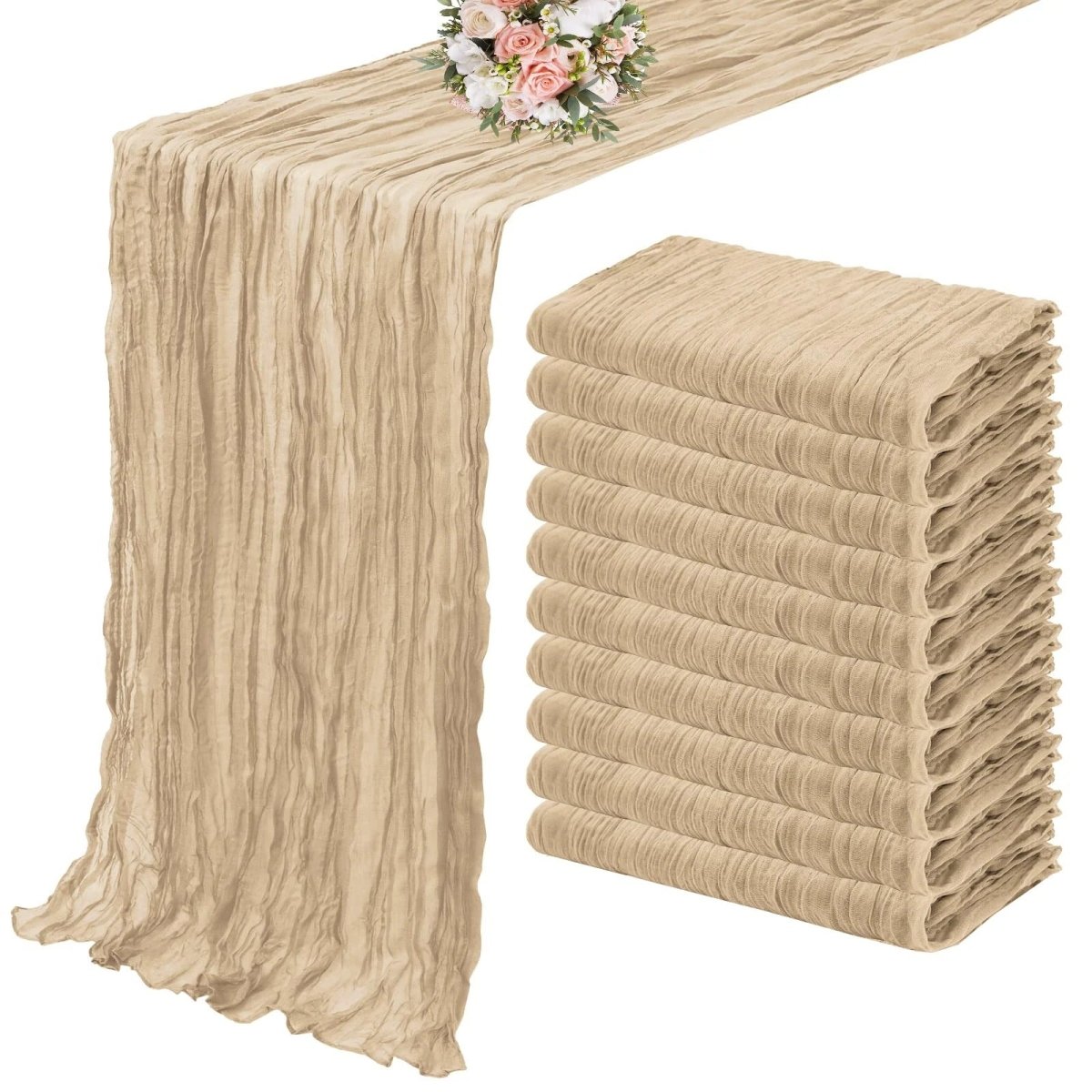Kaasdoek Tafelloper Set - 10-delig - Perfect voor elke tafel-Tableware & Dining Accessories-De Bazelaar