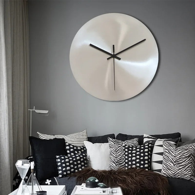 ChronoSteel - Minimalistische RVS Wandklok - Stijlvol & Tijdloos-Wall Clocks-De Bazelaar
