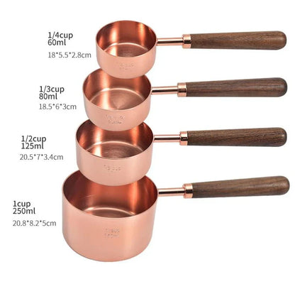 Koper Meetset - Luxe Kopergeplateerde Keuken Essentials - Perfecte Functionaliteit-Kitchen Tools and Accessories-De Bazelaar