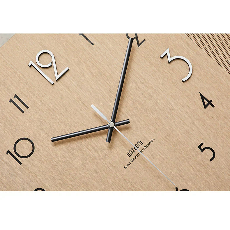 Dubbelzijdige Houten Hoek Wandklok - Minimalistisch - Uniek Design - Functioneel Decor-Wall Clocks-De Bazelaar