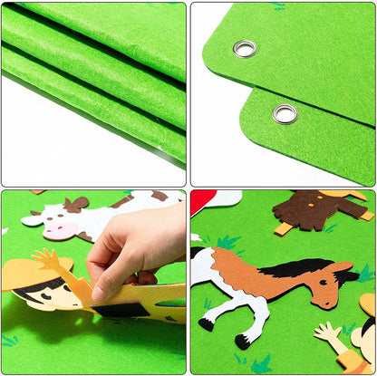 Dieren Viltbord - Educatief Speelplezier voor Kinderen-Educational Toys-De Bazelaar