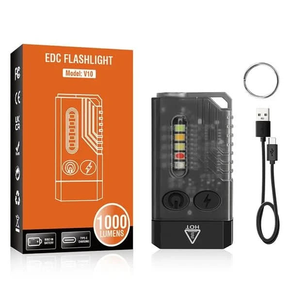 EDC-Zaklamp | Rood UV-Blauw Licht | Super Helder 1000LM - #EDC-Zaklamp | Rood UV-Blauw Licht | Super Helder 1000LMDe Bazelaar