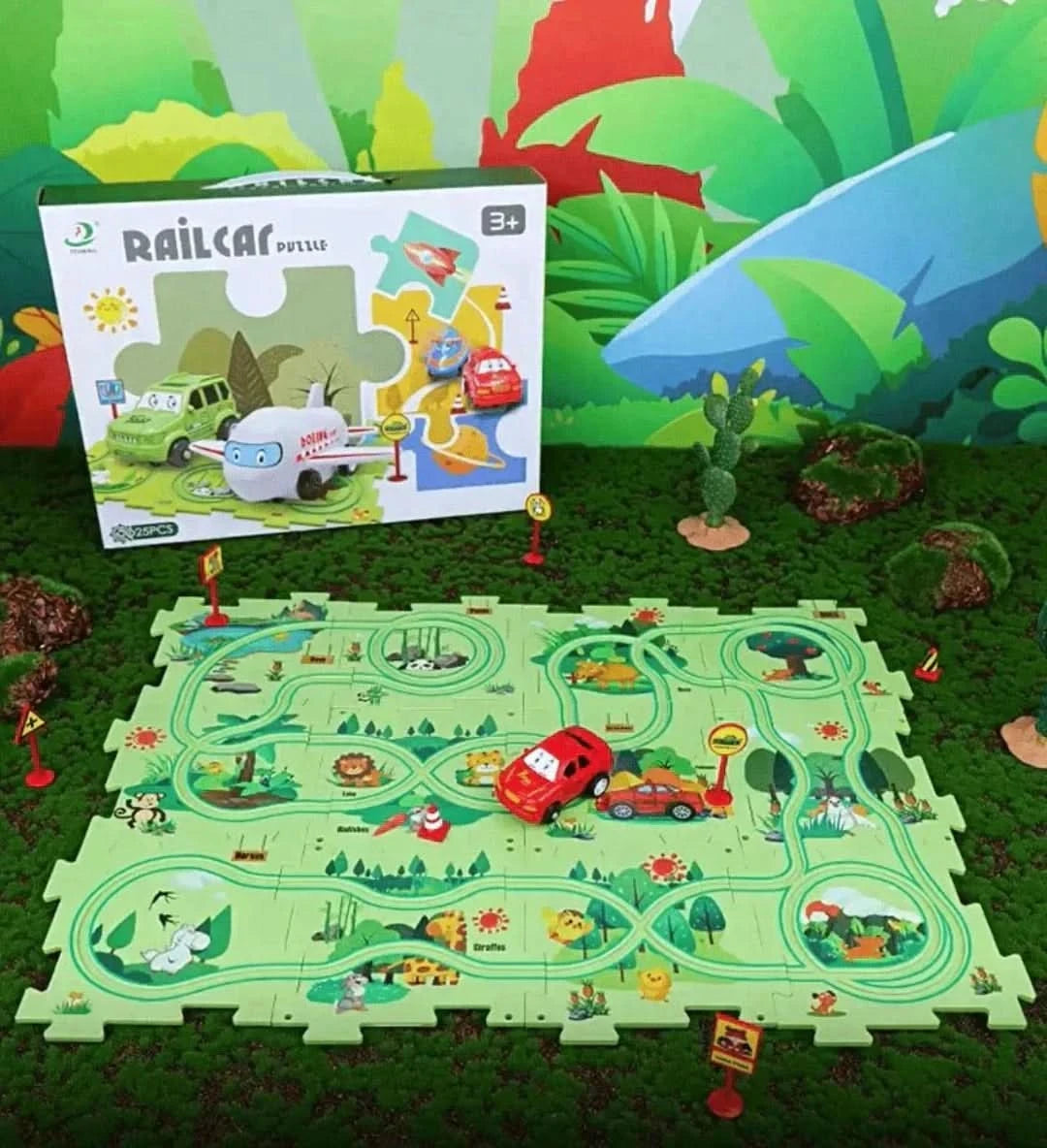Educatieve Puzzel Spoor | Auto Speelset - #Educatieve Puzzel Spoor | Auto SpeelsetDe Bazelaar