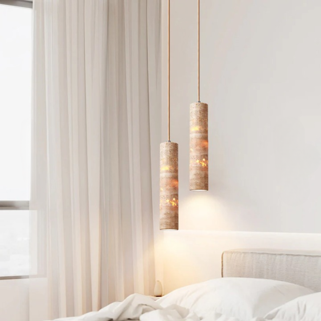 Luxe Crème Marmeren Hanglamp – Elegant en Modern Design