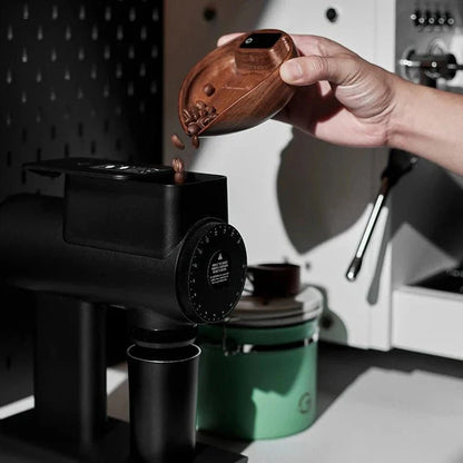 Elektronische Houten Koffieschaal - Nauwkeurig - Duurzaam - Stijlvol Bladontwerp-Coffee & Tea-De Bazelaar