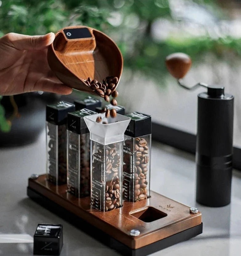 Elektronische Houten Koffieschaal - Nauwkeurig - Duurzaam - Stijlvol Bladontwerp-Coffee & Tea-De Bazelaar