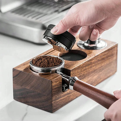 Espresso Tamper Station - Houten Portafilter Houder - Perfecte Druk - Stijlvol Ontwerp-Coffee & Tea-De Bazelaar