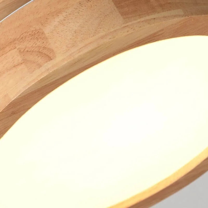 Ronde Plafondlamp van Hout – Warmte en Stijl voor Elk Interieur-Lamps-De Bazelaar
