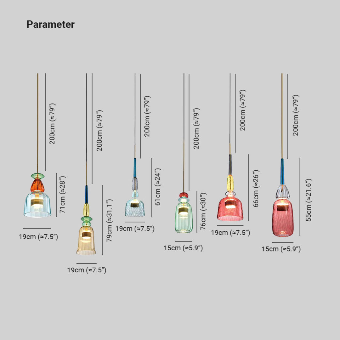 Elegante LED Glas Hanglamp Madre - Modern en Sfeervol