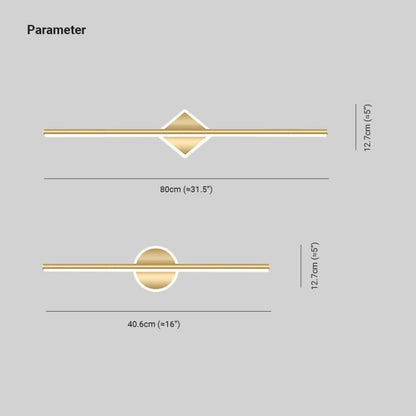 Leigh Moderne Rond/Vierkant LED Wandlamp