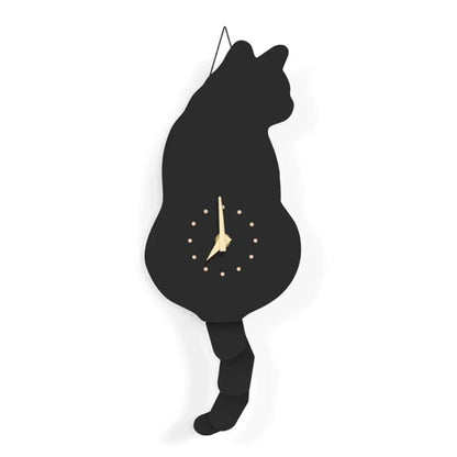 FelineTime - Kat met Kwispelende Staart - Unieke Wandklok-Wall Clocks-De Bazelaar
