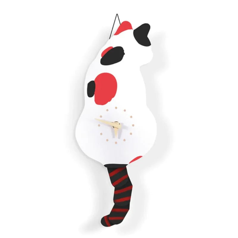 FelineTime - Kat met Kwispelende Staart - Unieke Wandklok-Wall Clocks-De Bazelaar