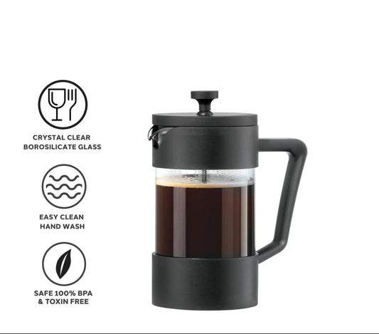 Franse Pers Koffiezetter - Borosilicaatglas - Perfecte Smaak - Duurzaam Ontwerp-Coffee & Tea-De Bazelaar