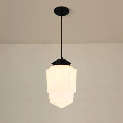 Vintage Geometrische Hanglamp van Mat Glas met LED