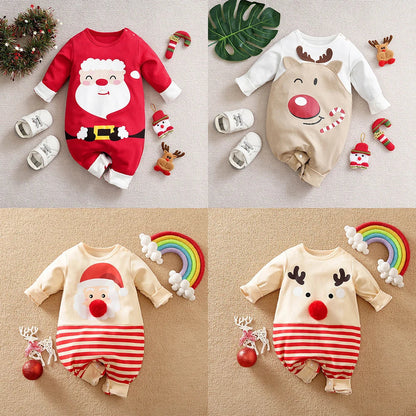 Baby's Eerste Kerstmis Outfit - Santa & Elf Romper (0-18M)-Toys-De Bazelaar