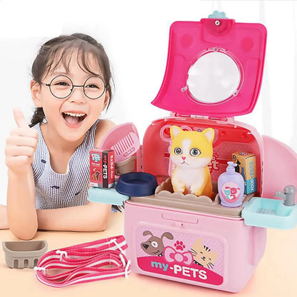 Pet Paradise - Draagbare Dierenverzorgingsset - Voor Kinderen - Speel en Leer-Toys-De Bazelaar