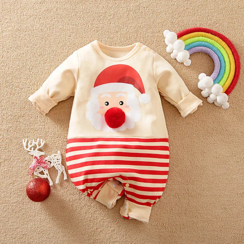 Baby's Eerste Kerstmis Outfit - Santa & Elf Romper (0-18M)-Toys-De Bazelaar