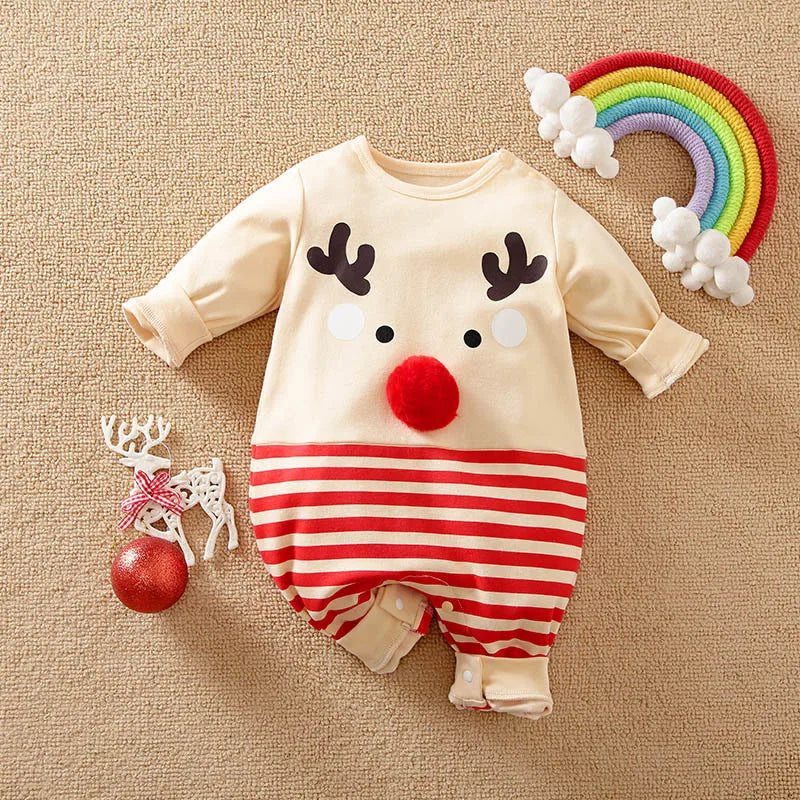 Baby's Eerste Kerstmis Outfit - Santa & Elf Romper (0-18M)-Toys-De Bazelaar