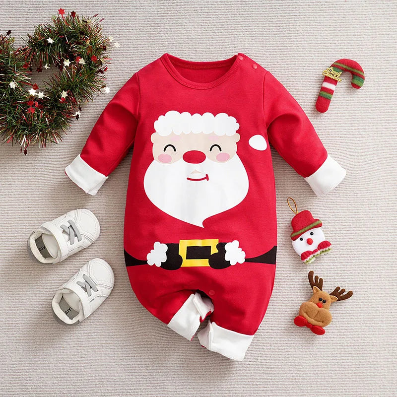 Baby's Eerste Kerstmis Outfit - Santa & Elf Romper (0-18M)-Toys-De Bazelaar