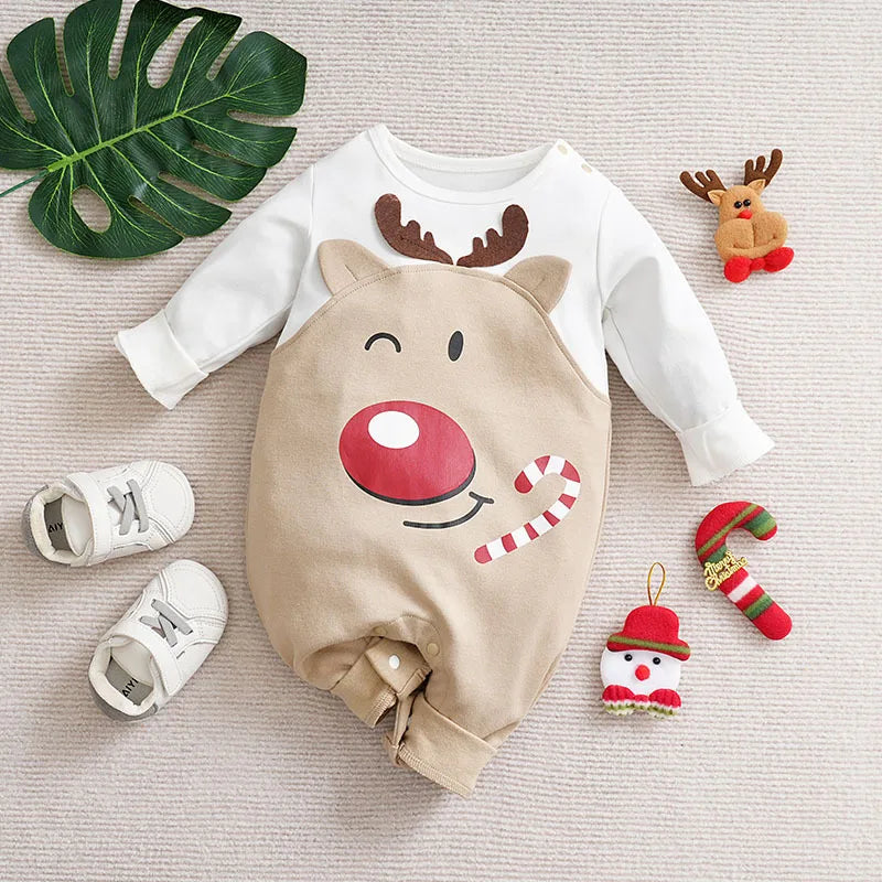 Baby's Eerste Kerstmis Outfit - Santa & Elf Romper (0-18M)-Toys-De Bazelaar