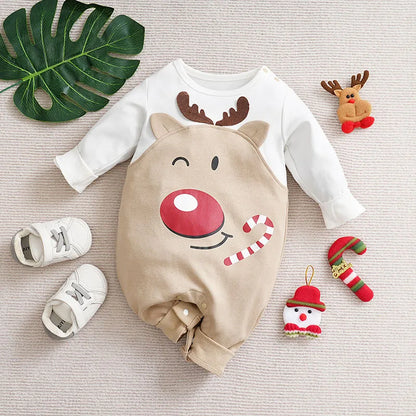 Baby's Eerste Kerstmis Outfit - Santa & Elf Romper (0-18M)-Toys-De Bazelaar