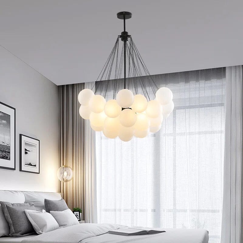 Scandinavische Hanglamp met Matte Glazen Bollen-light decor-De Bazelaar