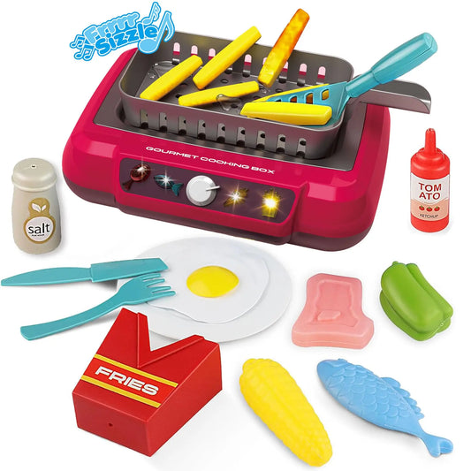 Speelgoed Keukenset met Gastronomische Kookbox - Inclusief Licht en Geluid-toy kitchens-De Bazelaar
